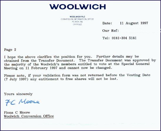 Woolwich Letter Page 2